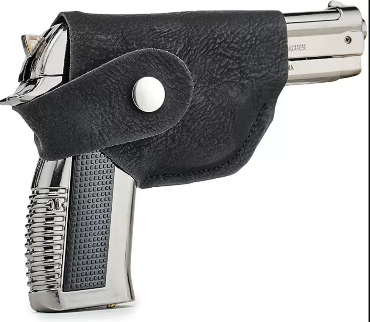nisatraders Gun Lighter Style 608 Lighter With Pull Back System Iron Gas Lighter Pocket Lighter image 1