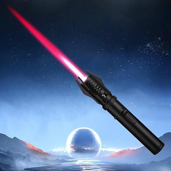 Red/Blue Flame, Refillable Butane Gas Windproof Jet Flame Cool Lighters Bright Fire Lighter with Safety Lock & Adjustable Red/Blue Flame. Pocket Lighter-image-35