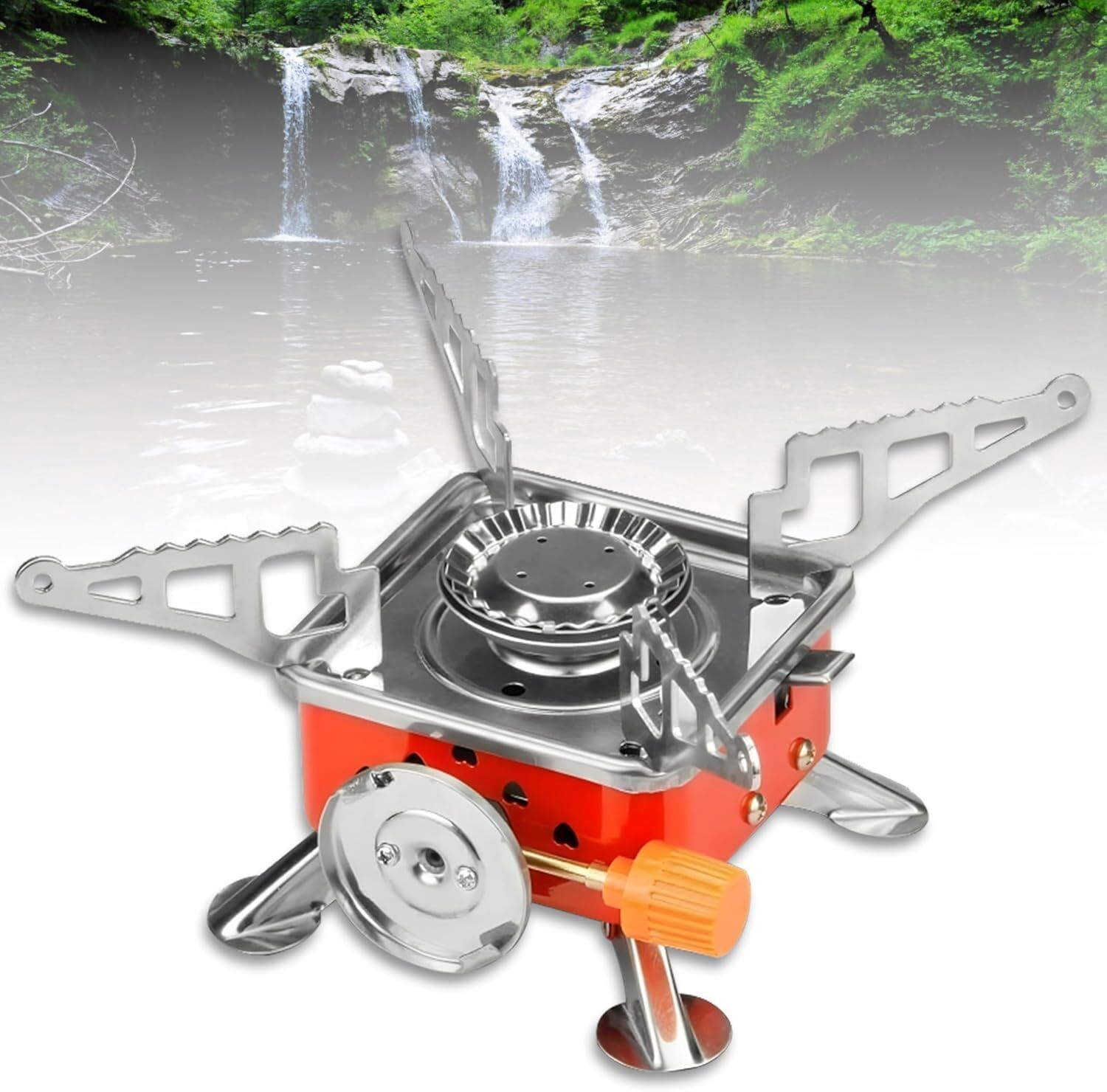 Portable Mini Gas Stove/Butane Gas Burner for Camping AZX47 Stainless Steel Manual Gas Stove-image-36