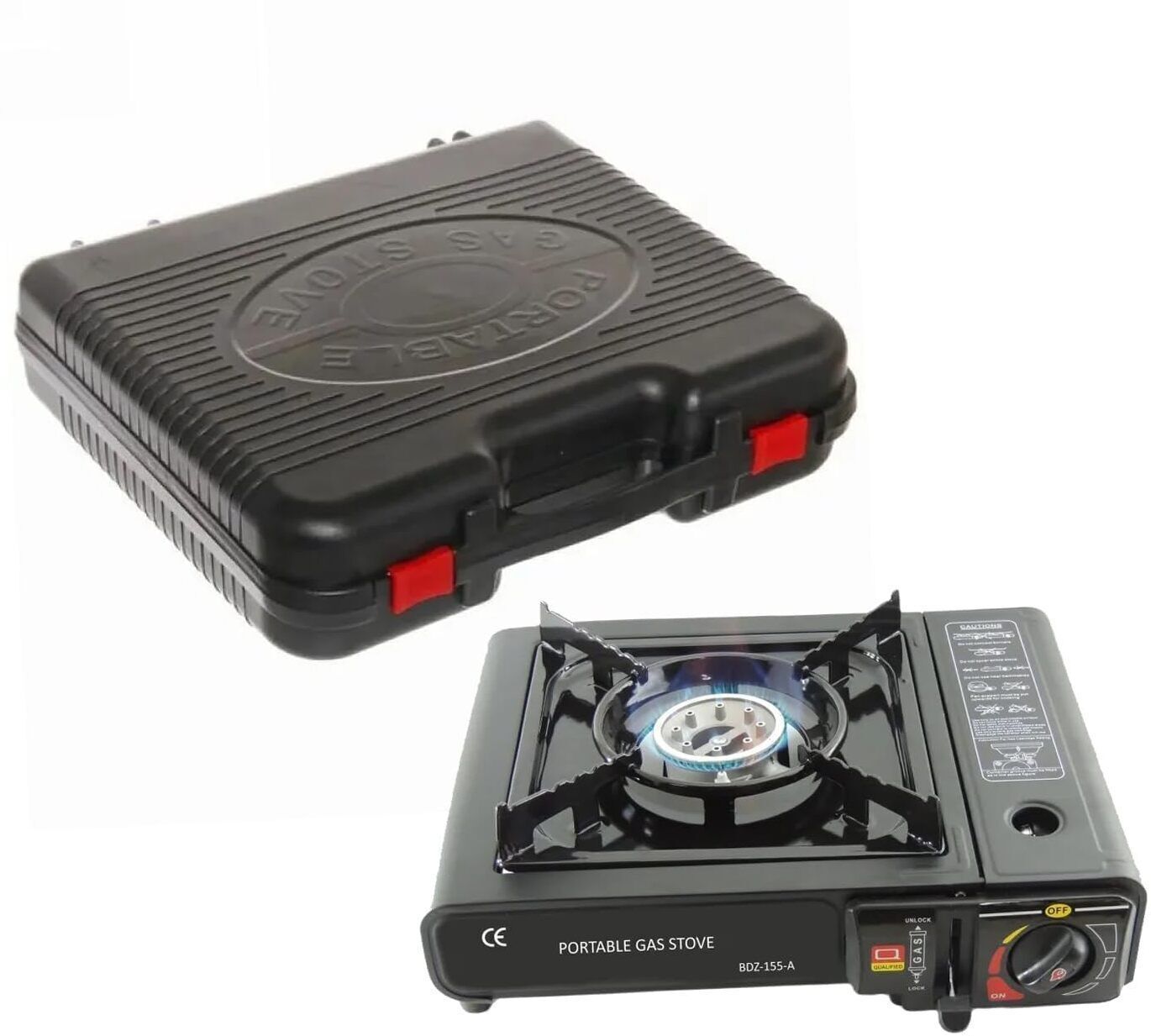 yogmaan Portable Camping Gas Stove Cooking Gas burner with Carrying Case for Outdoor Aluminium Automatic Gas Stove-picture-3