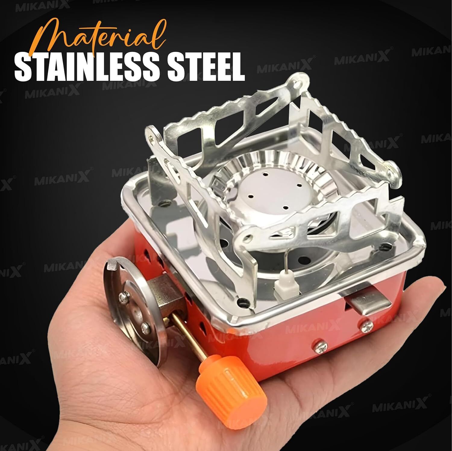 techel Portable Mini Gas Stove/Butane Gas Burner for Camping AZX58 Stainless Steel Manual Gas Stove-picture-11
