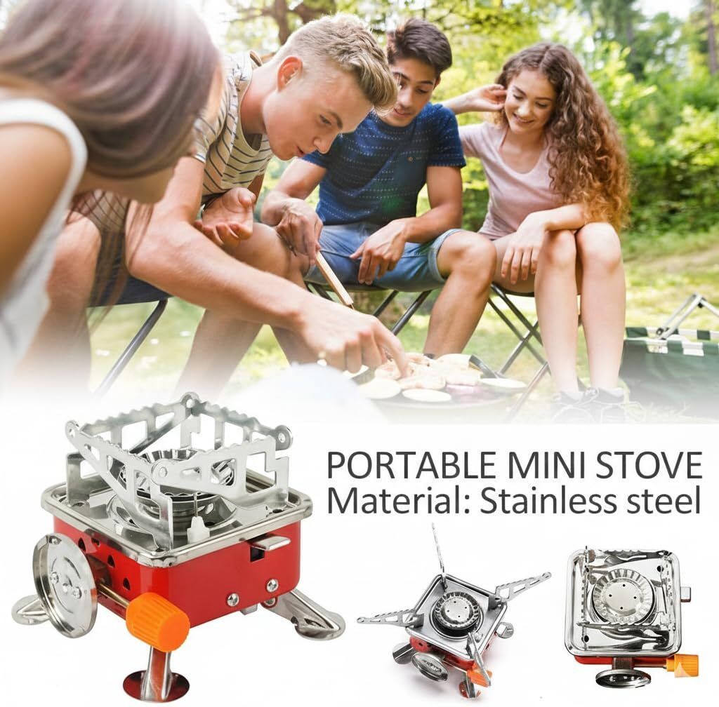 Portable Mini Gas Stove/Butane Gas Burner for Camping AZX27 Stainless Steel Manual Gas Stove-image-38