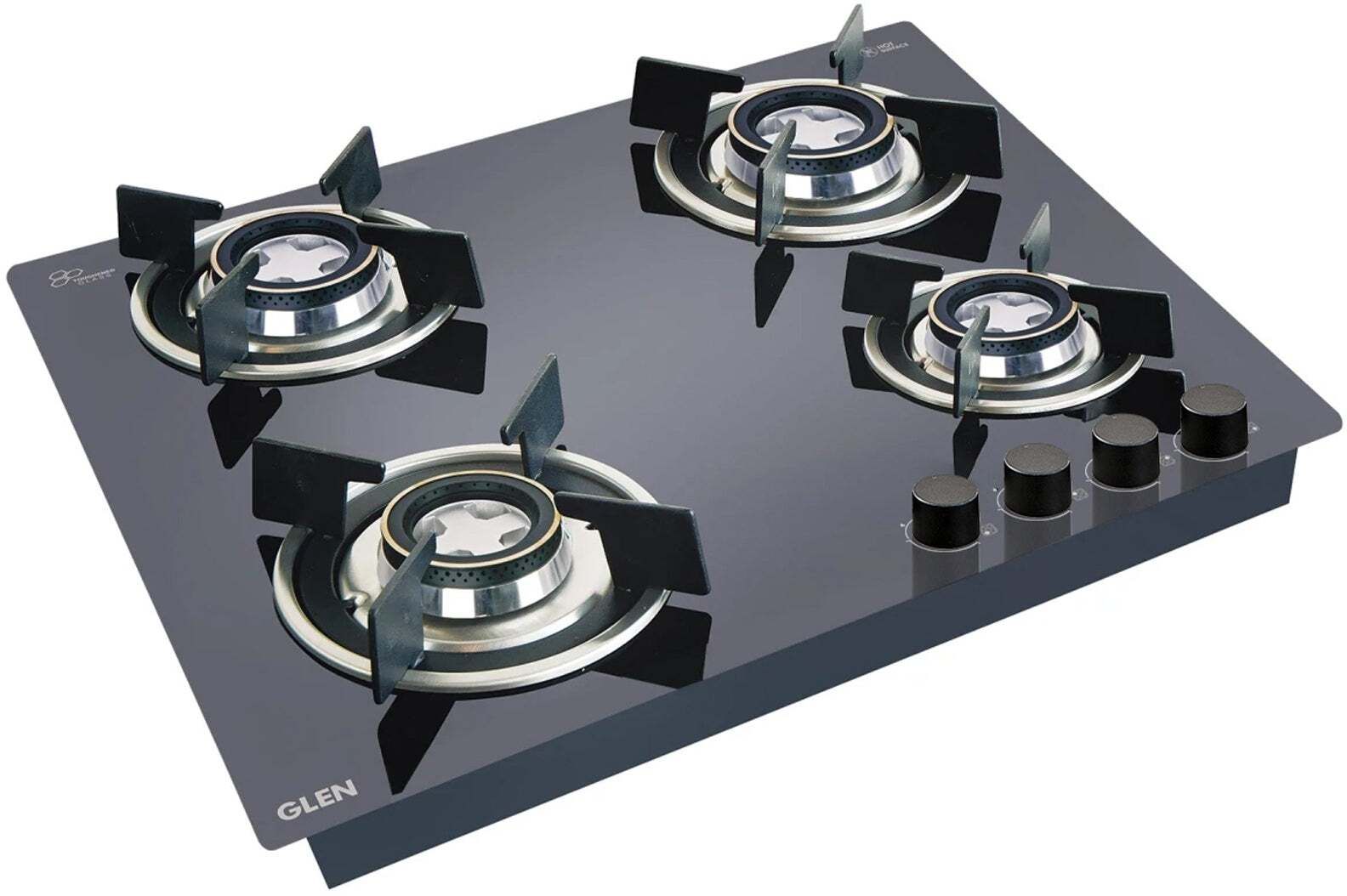 glen Glass Hob Top with Double Ring Forged Brass Burner Auto Ignition (1064 RO HT DB) Stainless Steel Automatic Hob-picture-17
