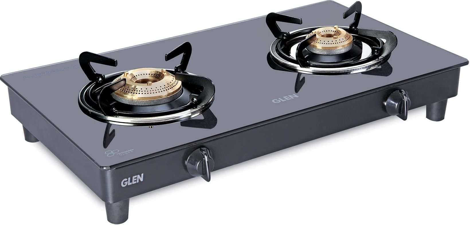 Kitchen Cooktop with High Flame Brass Burner Black (CT1021) Glass Manual Gas Stove-image-25