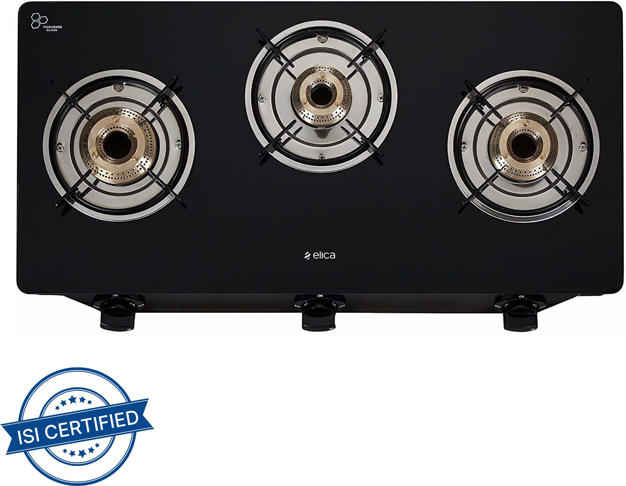 Glass Top with 1 Jumbo (CT VETRO 370 J) Glass Manual Gas Stove-image-16