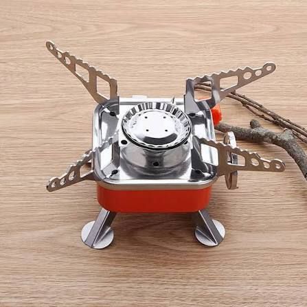 techel Small Foldable Gas Stove for Hiking, Travel, Outdoor Cooking, and Campin Stainless Steel Manual Gas Stove-picture-6