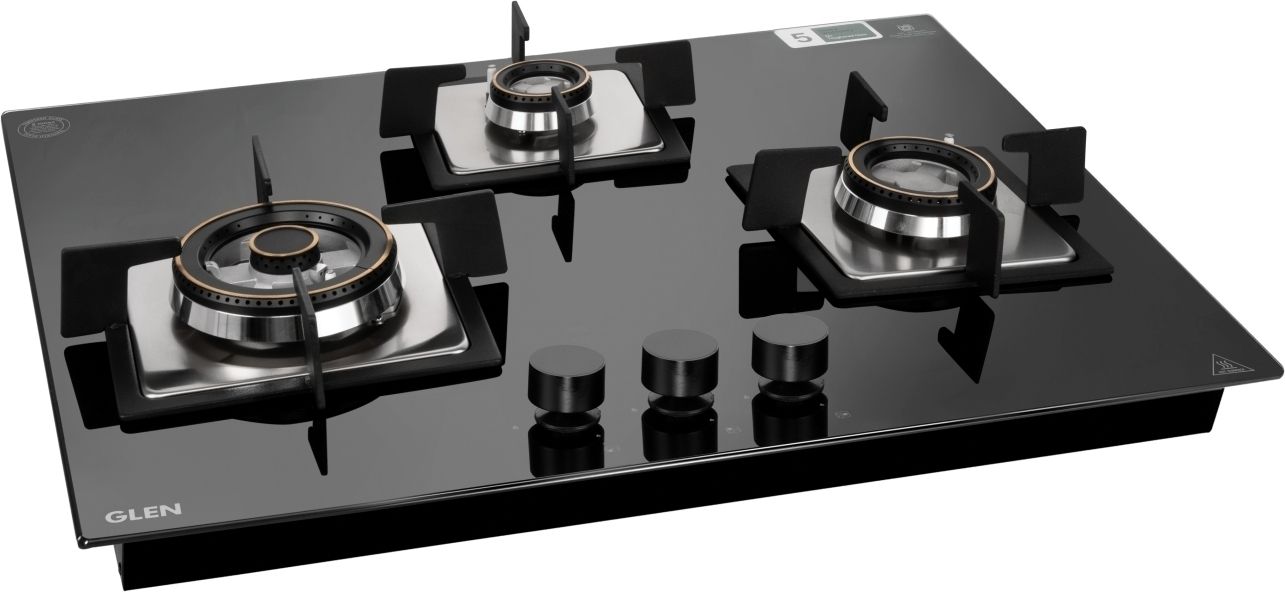 Glass Hob Top|1 Triple Ring Burner|Double Ring Forged Brass Burner|Auto Ignition Glass Automatic Hob-image-17