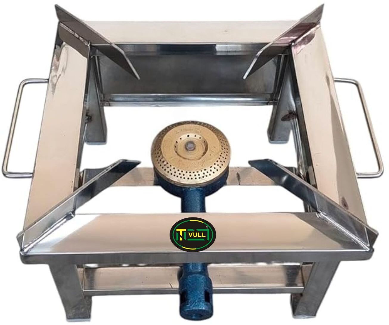 Chulha Canteen Bhatti Commercial Gas Stove (12x12x8.5) inch Stainless Steel Manual Gas Stove