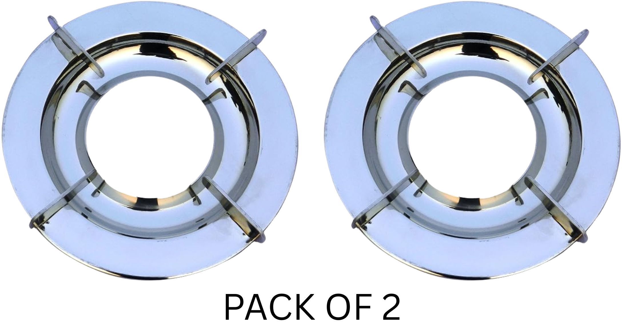 round pan support/lpg stand/stove stand - parts, silver (pack of 2) stainless steel manual gas stove