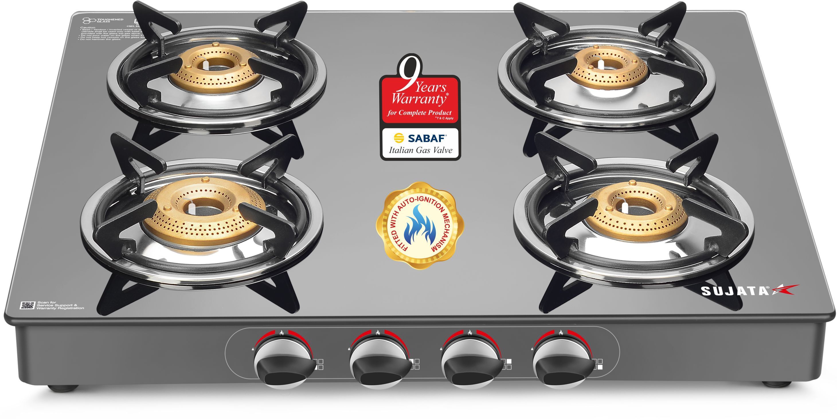 sujata 4B Standard Auto Ignition Iron, Glass Automatic Gas Stove-picture-23