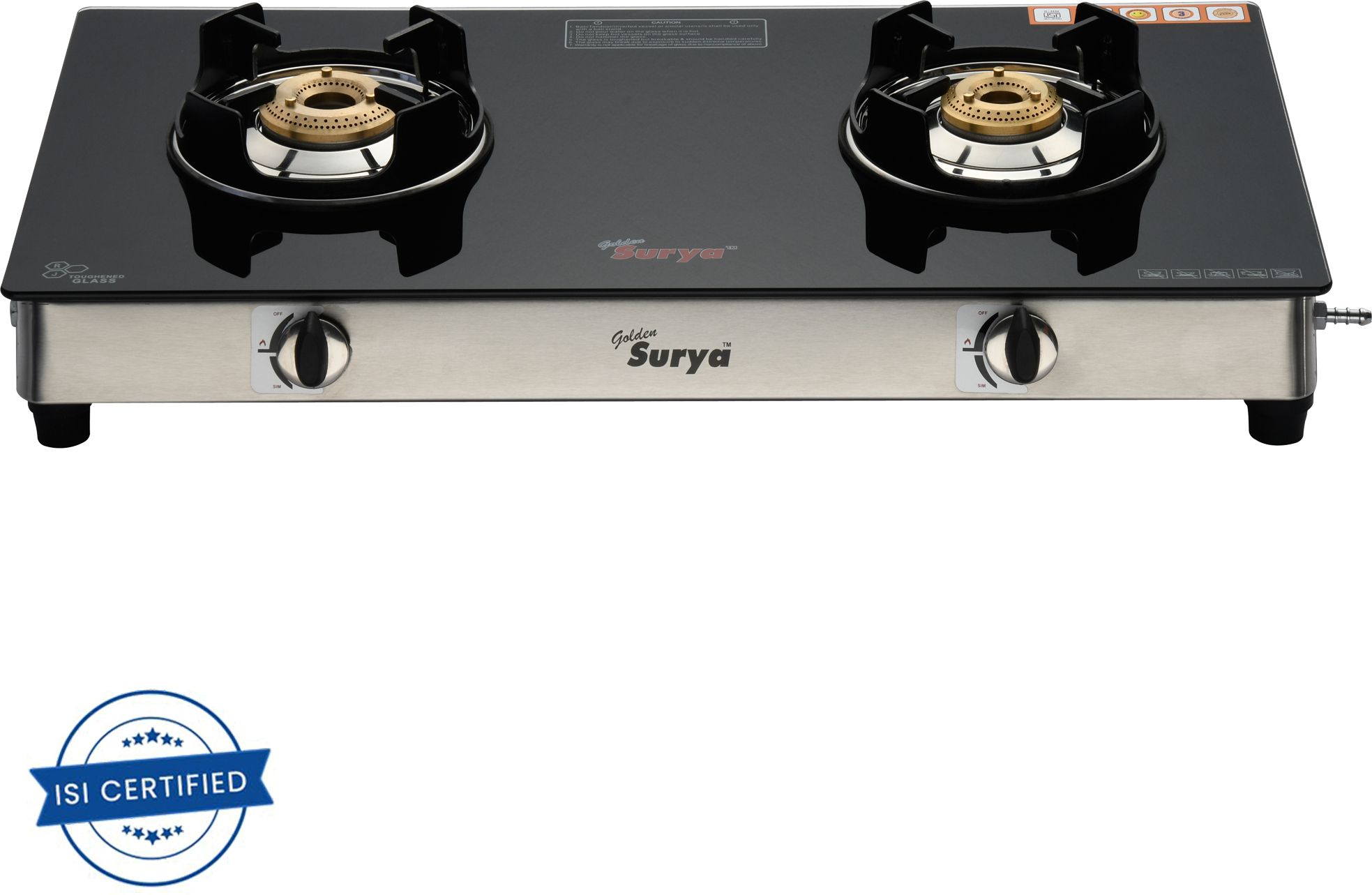 Toughened Glass Top, Manual Ignition, 18 Months Warranty, Flame Guard Protection Glass Manual Gas Stove-image-20