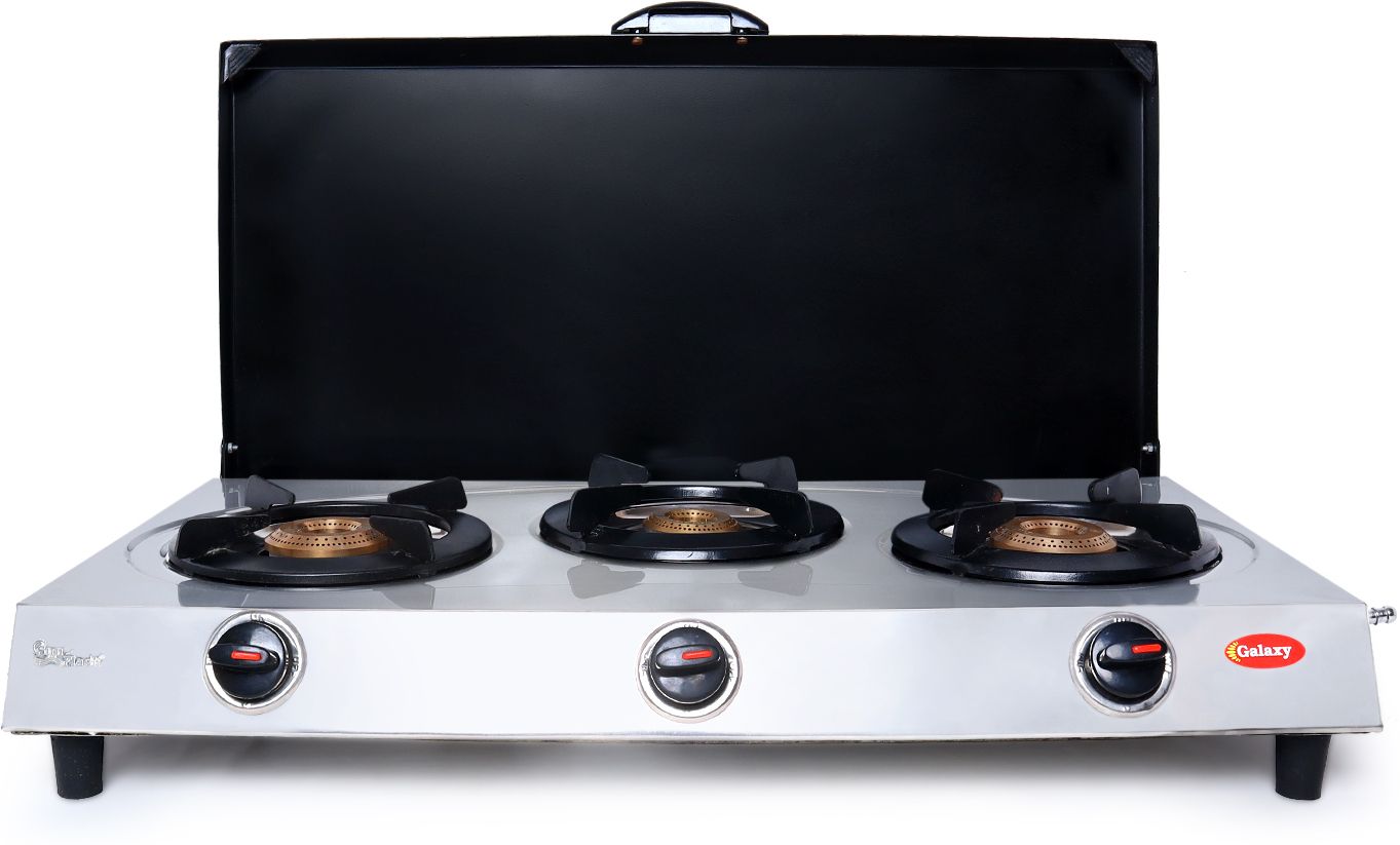 Brass Burner Gas Stove With Euro Coated Cover manual Glass Manual Gas Stove-image-1