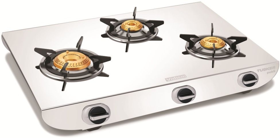 Vidiem Tusker Pulse 3 Burner Gas Stove Stainless Steel Automatic Gas Stove-image-22