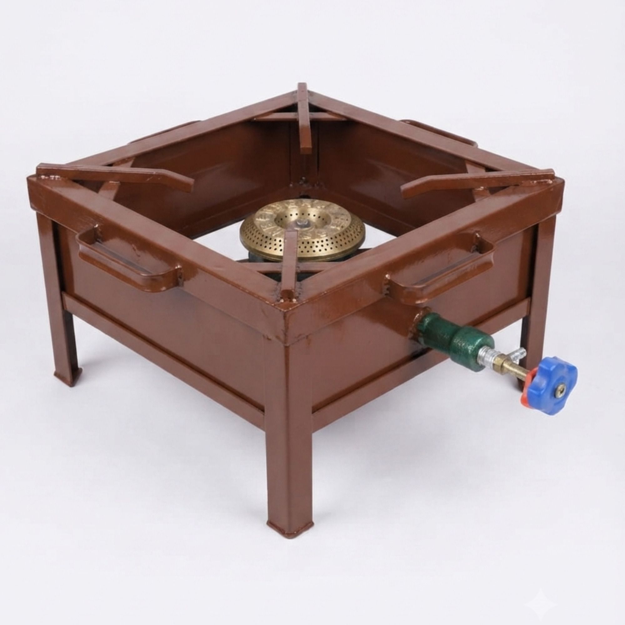 Gas Bhatti with Brass Burner 12x12 Inch Iron Frame Commercial & Home Cooking Gas Iron Manual Gas Stove-image-15