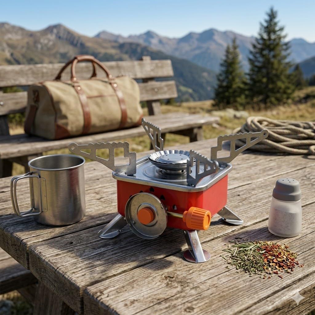 Portable Mini Gas Stove/ Burner for Camping AZX4 Stainless Steel Manual Gas Stove-image-42