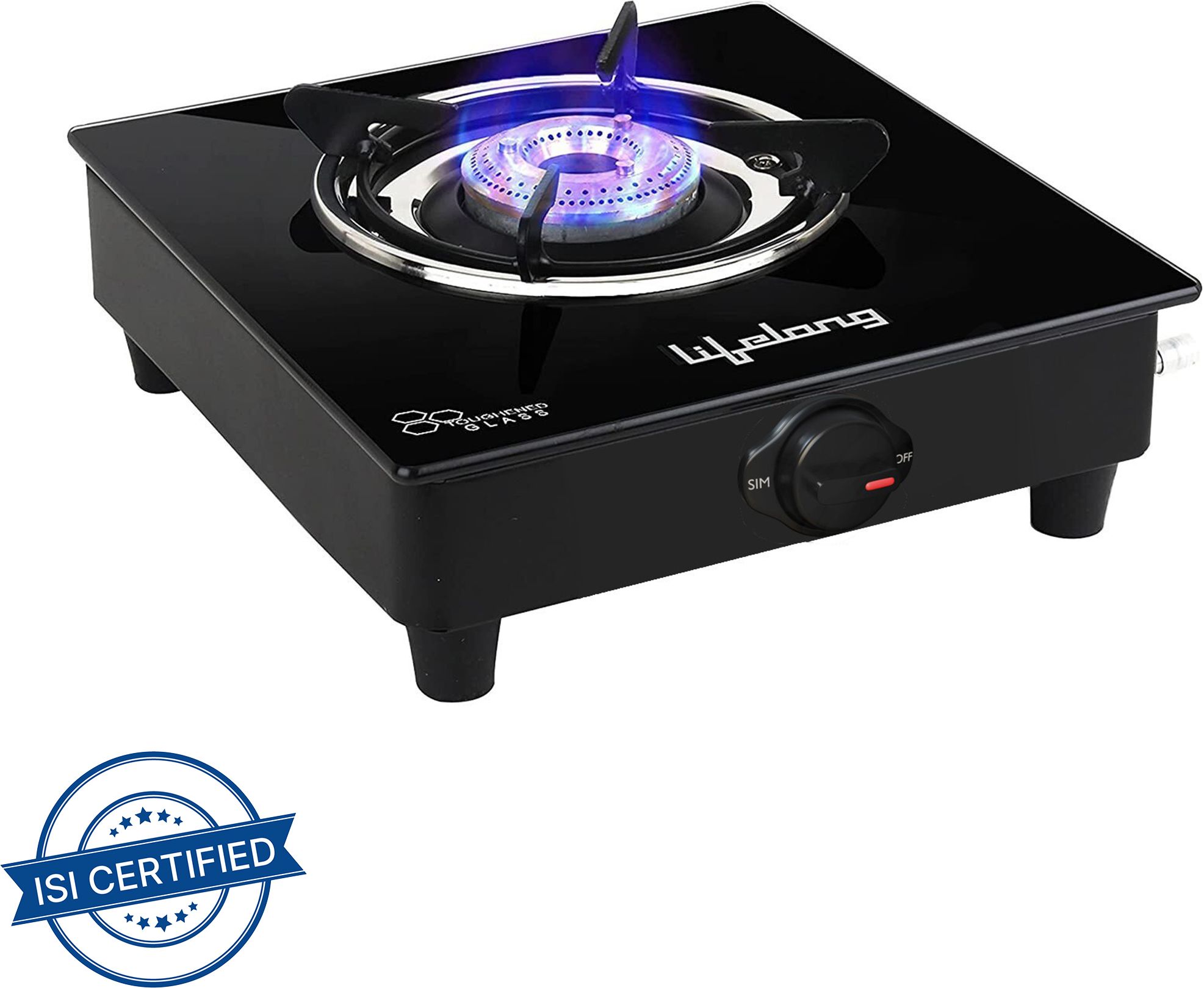 isi certified glass manual gas stove