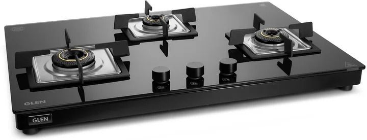 glen 3 Burner Ultra Slim Glass Gas Stove with High Efficiency Forged Brass Burners Brass Manual Gas Stove-picture-25