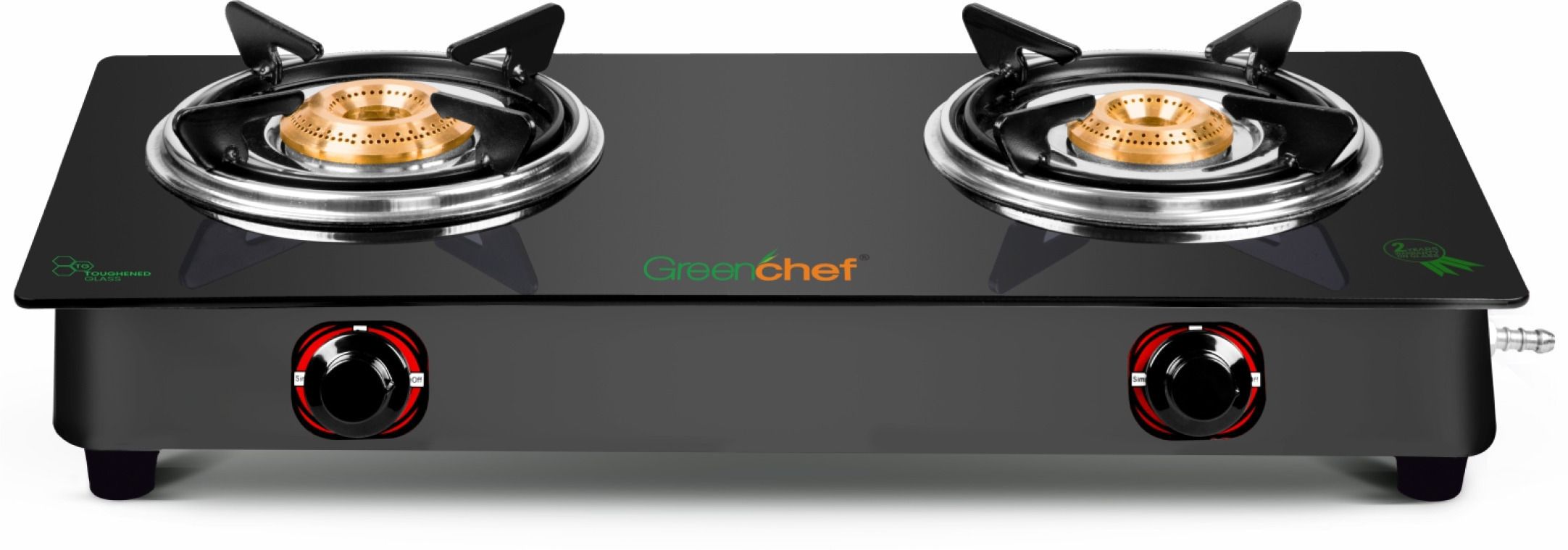 Ebony Glass Manual Gas Stove