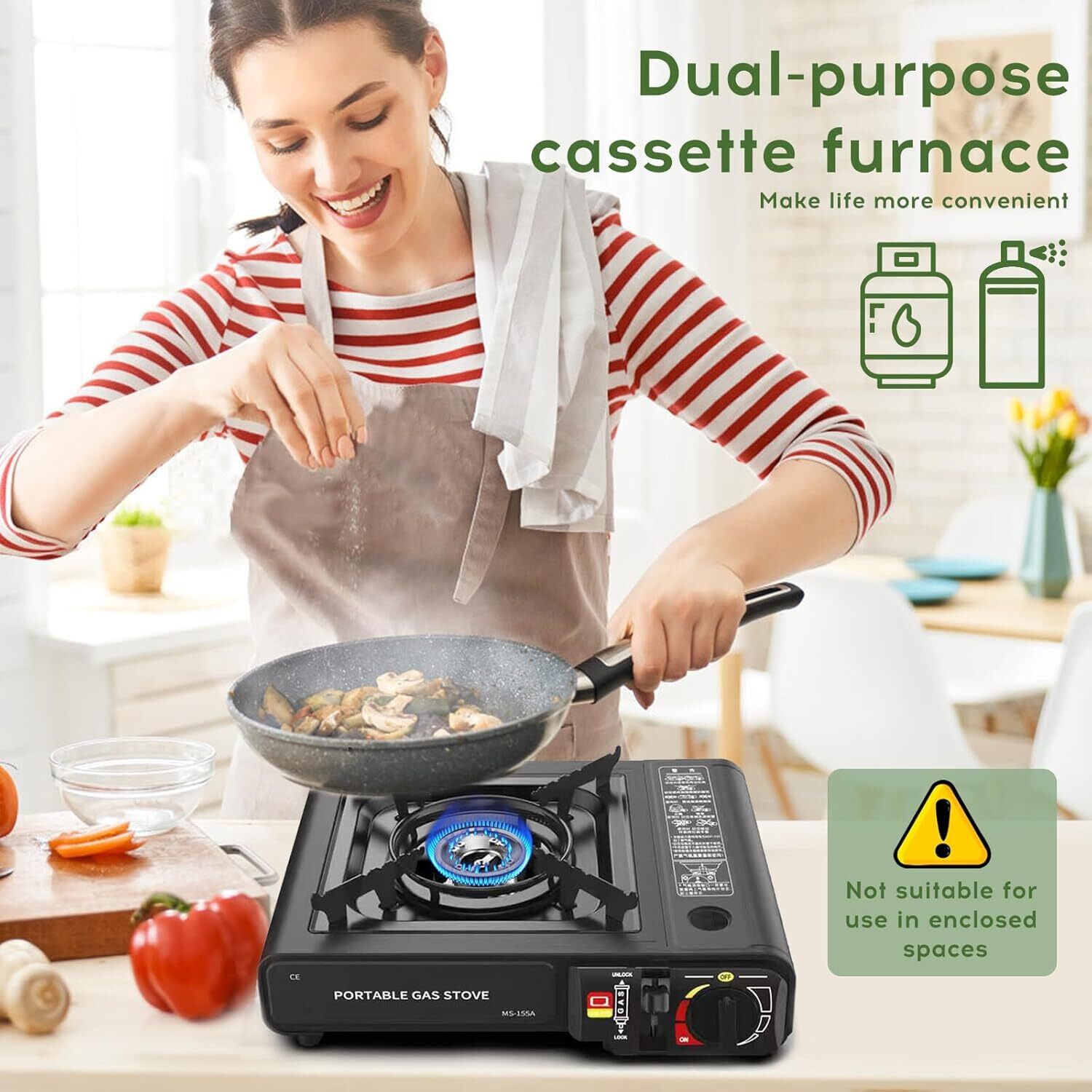 4uonly Portable Camping BIG Gas Stove Cooking Gas burner with Carrying Case for KX11 Aluminium Manual Gas Stove-picture-43