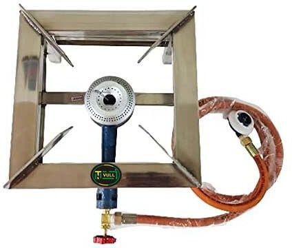 L10 XW10 X H8 Inch Tea Stainless Steel Single Burner Square Commercial Gas Stove Stainless Steel Manual Gas Stove-image-7