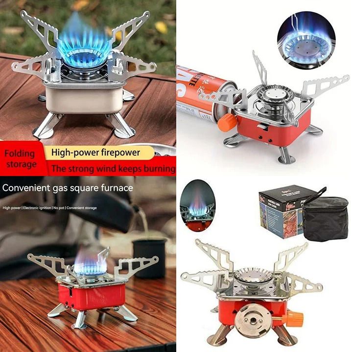 Portable Mini Gas Stove/Butane Gas Burner for Camping AZX53 Stainless Steel Manual Gas Stove-image-20