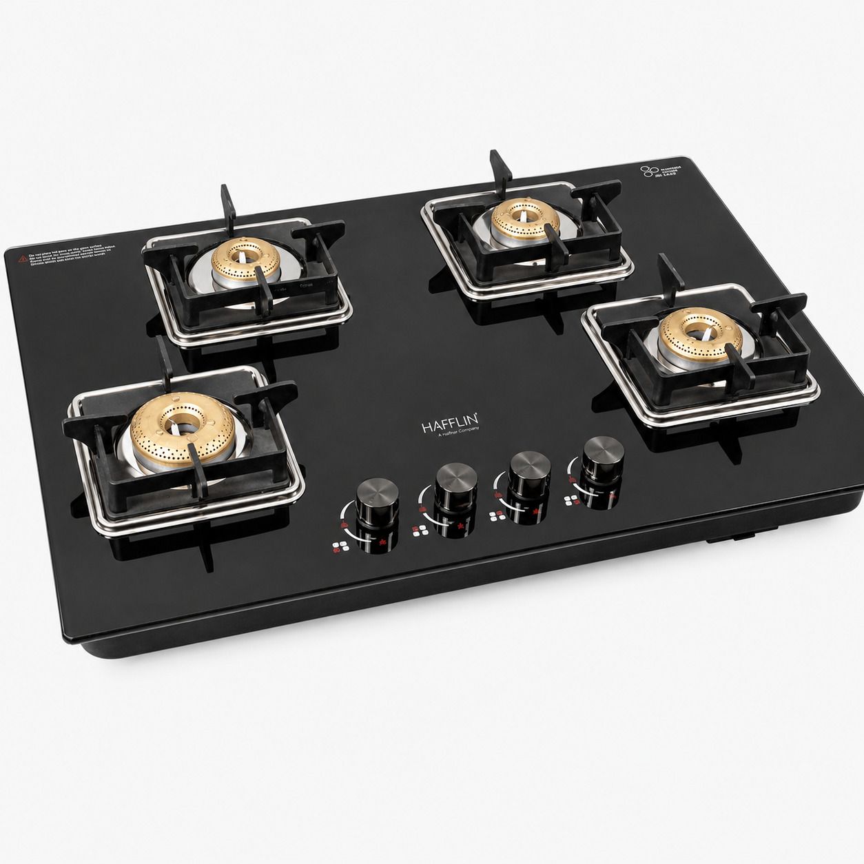 hafflin 4b Hob Top Black Beauty Aluminium, Brass, Glass, Stainless Steel Manual Gas Stove-picture-38