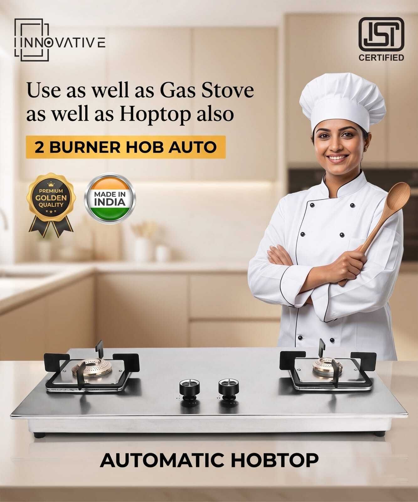 innovative ULTRA PROSS 80 2BB AI SJ SD Stainless Steel Manual Hob-picture-44