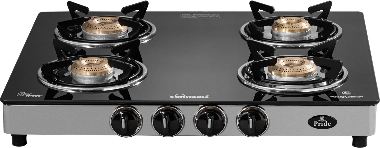 GT PRIDE 4B SS Glass Manual Gas Stove-image-36
