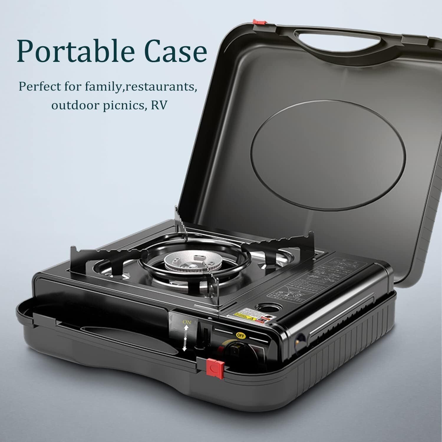 4uonly Portable Camping BIG Gas Stove Cooking Gas burner with Carrying Case for KX5 Aluminium Manual Gas Stove-picture-34
