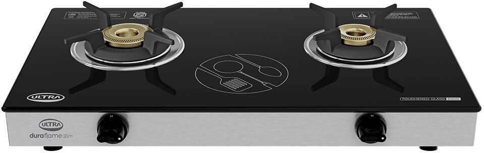 Ultra Duraflame 2GT Gas Stove Forged Brass Burners 70%+ Efficient, Glass Top Stainless Steel Manual Gas Stove-image-30
