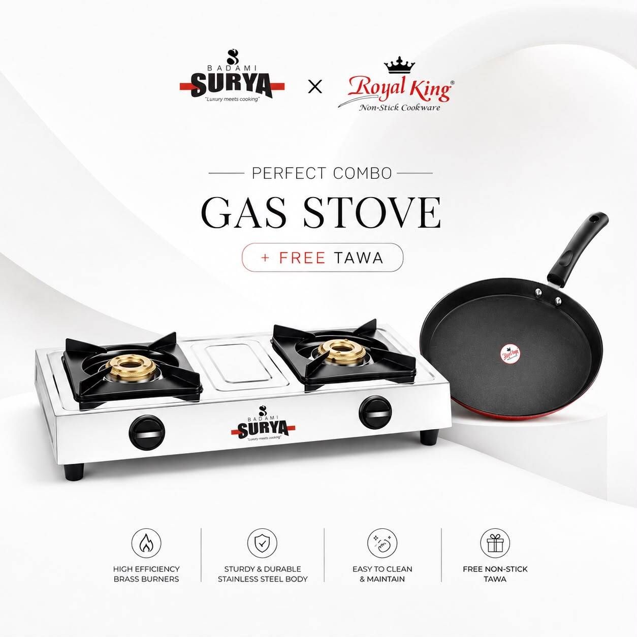 badami surya Stainless Steel Manual Gas Stove-picture-21