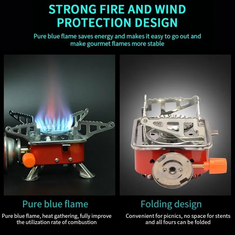 Portable Mini Gas Stove/Butane Gas Burner for Camping AZX23 Stainless Steel Manual Gas Stove-image-31