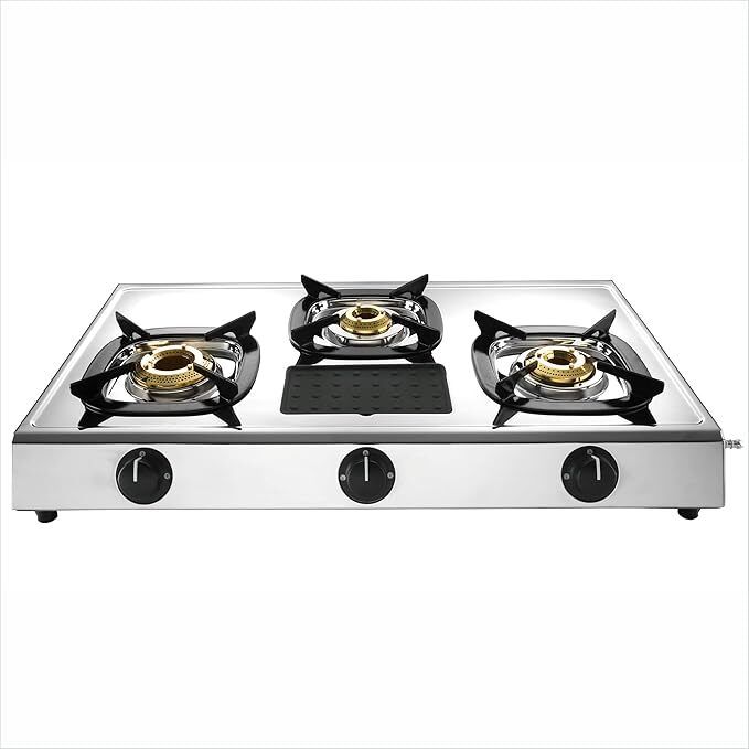 butterfly Matchless Stainless Steel 3 Burner LPG Gas Stove Stainless Steel, Aluminium Manual Gas Stove-picture-20