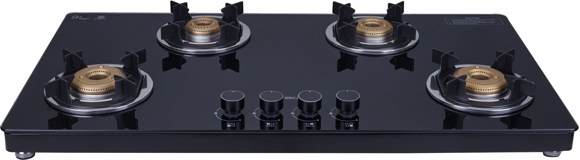 elica Slimmest 904 CT VETRO 2J (TKN CROWN DT ) with Drip Tray & Forged Brass Burner Glass Manual Gas Stove-picture-47