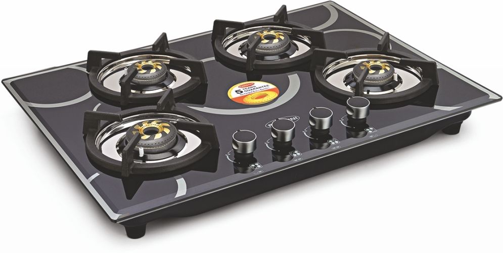 Premium 4 Burner Hob Gas Stove ROUND DRIP TRAYS, CAST IRON PANS SUPPORT & Burner Iron Automatic Hob-image-20