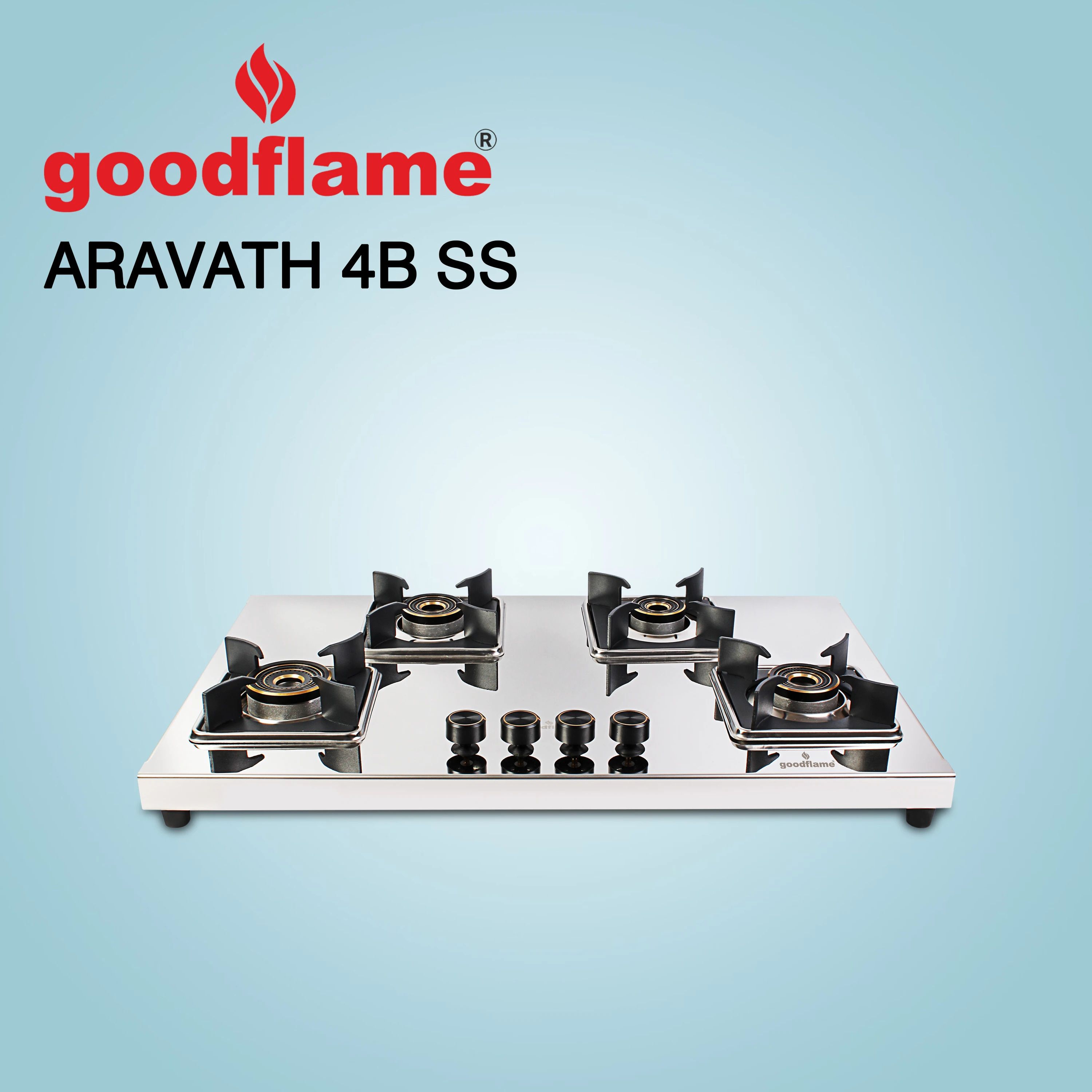 Aravath 4B Stainless steel stove 4 Dual Tone Imported(Silver,stainless steel) Stainless Steel Manual Gas Stove-image-41