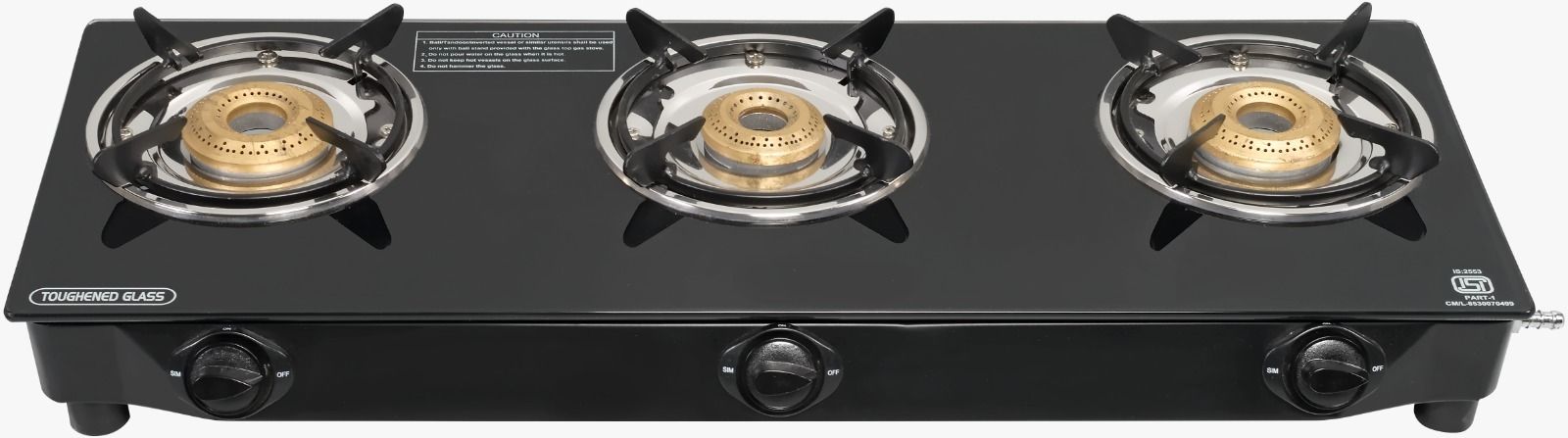 preskin TRI GLASS MINI MS Crystal Manual Gas Stove-picture-10