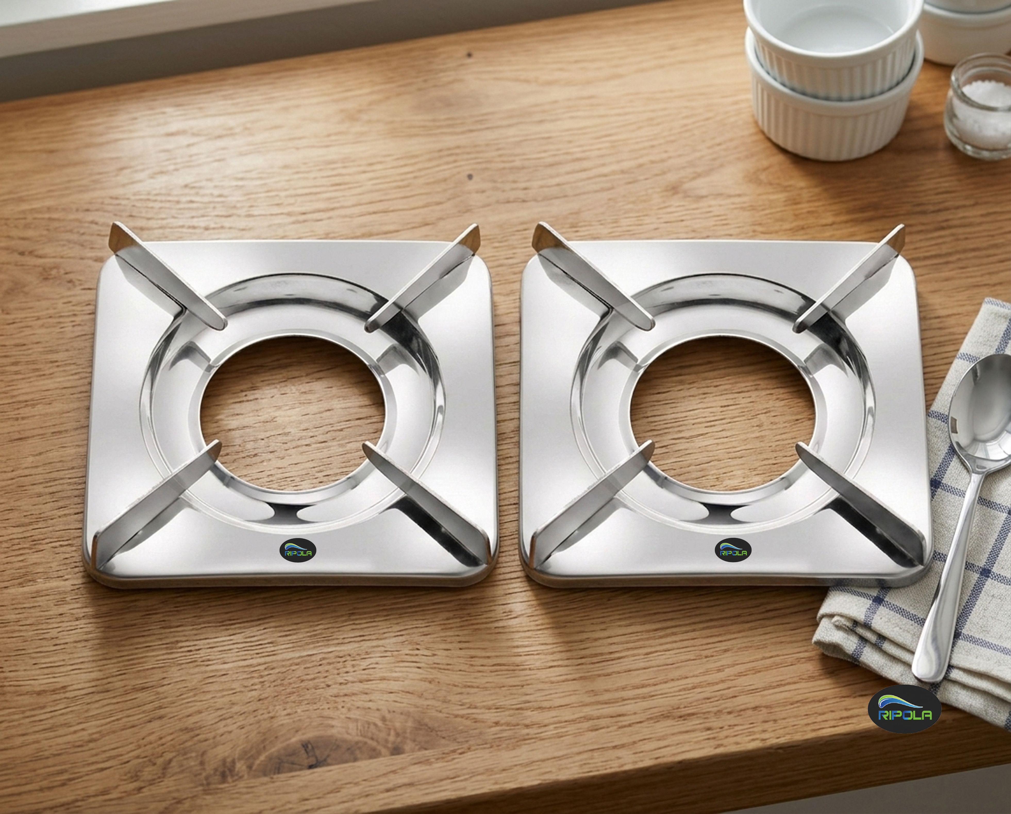Square Pan Support Stand for Steel Body Gas Size 19x19 CM with Pin to Pin 220 Stainless Steel Manual Butane Gas Stove-image-42