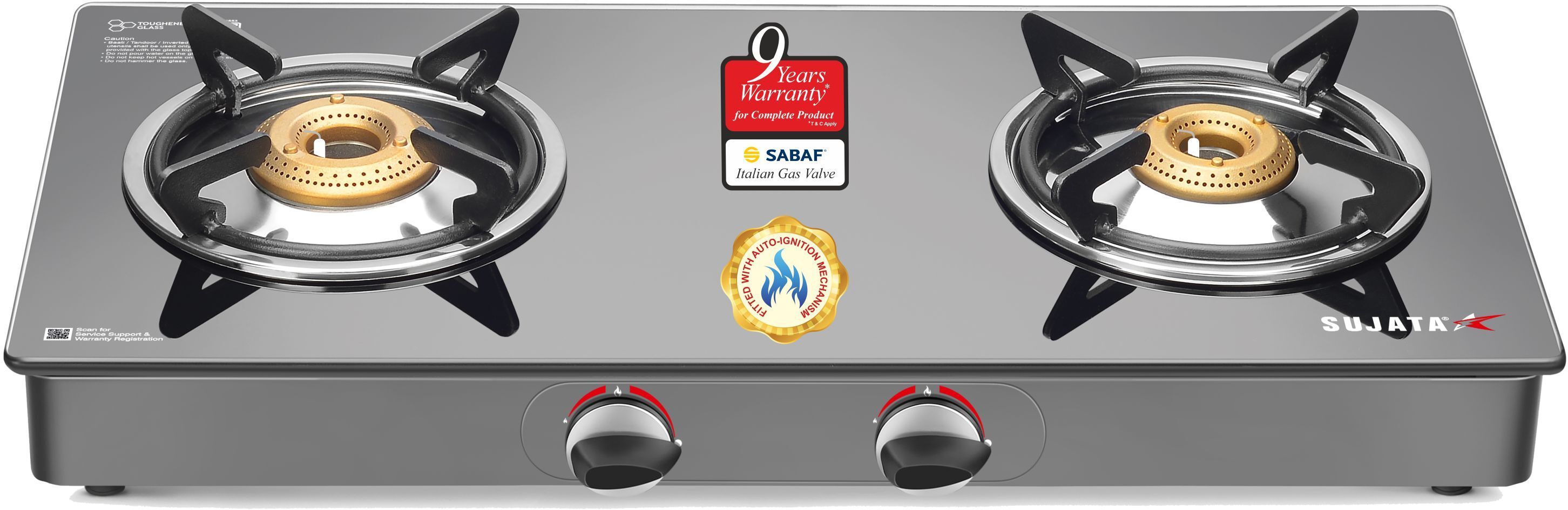 sujata 2B Standard Auto Ignition Iron, Glass Automatic Gas Stove-picture-22