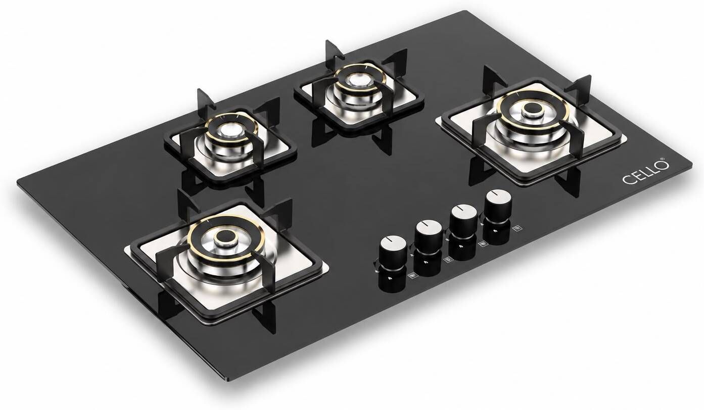 Hazel Toughened Glass Top Built-in Hob Gas Stove High-Powered Brass Burners Glass Automatic Hob-image-21