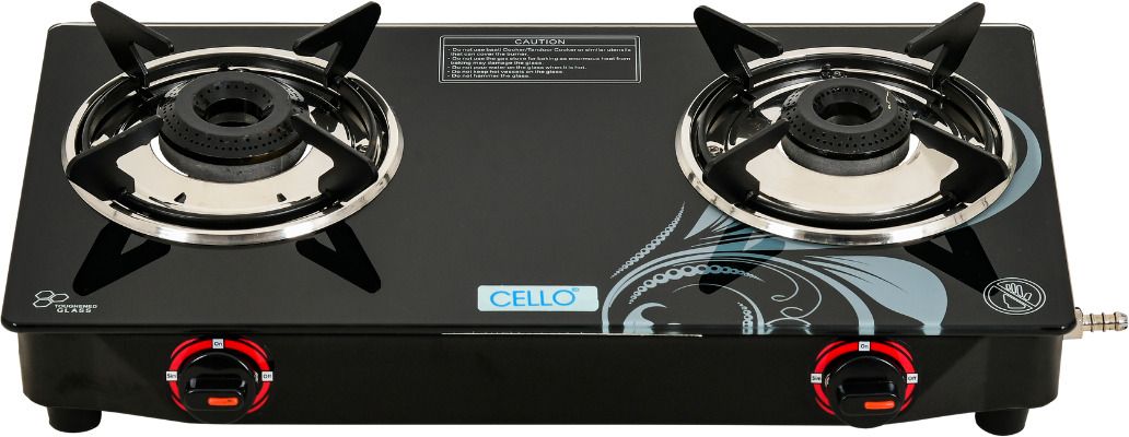 Crown 2 Burner Black Gas Cooktop,Toughened Glass, ISI Certified, 1 Year Warranty Glass Manual Gas Stove-image-16