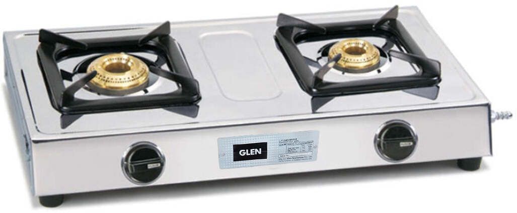 glen 2 Burner LPG Gas Stove with Brass Burner Stainless Steel Manual Gas Stove-picture-18