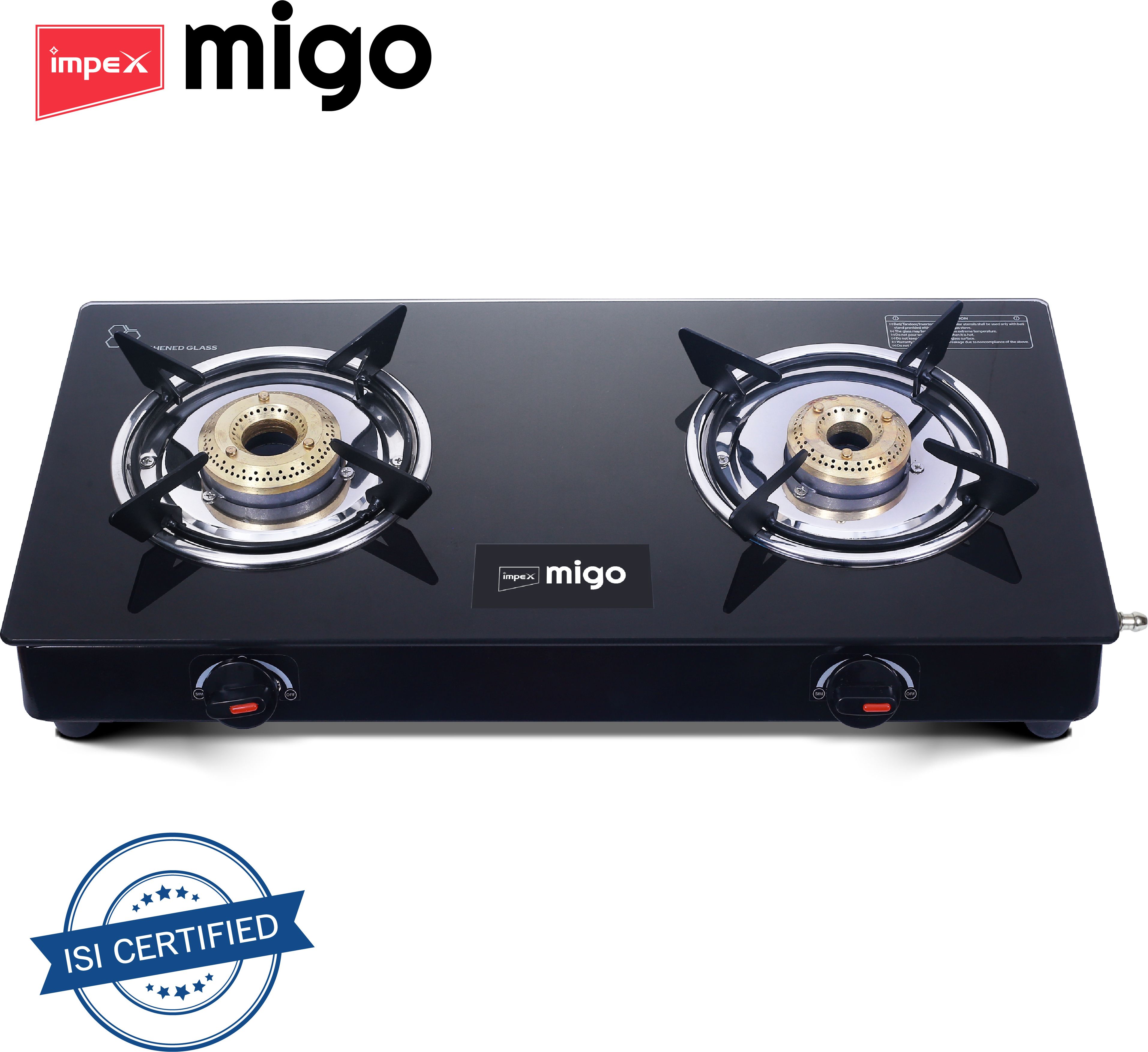 2 Burner Glass top Linea 2B, 6 mm Toughened Glass top , 1 Yr Warranty Glass Manual Gas Stove-image-22