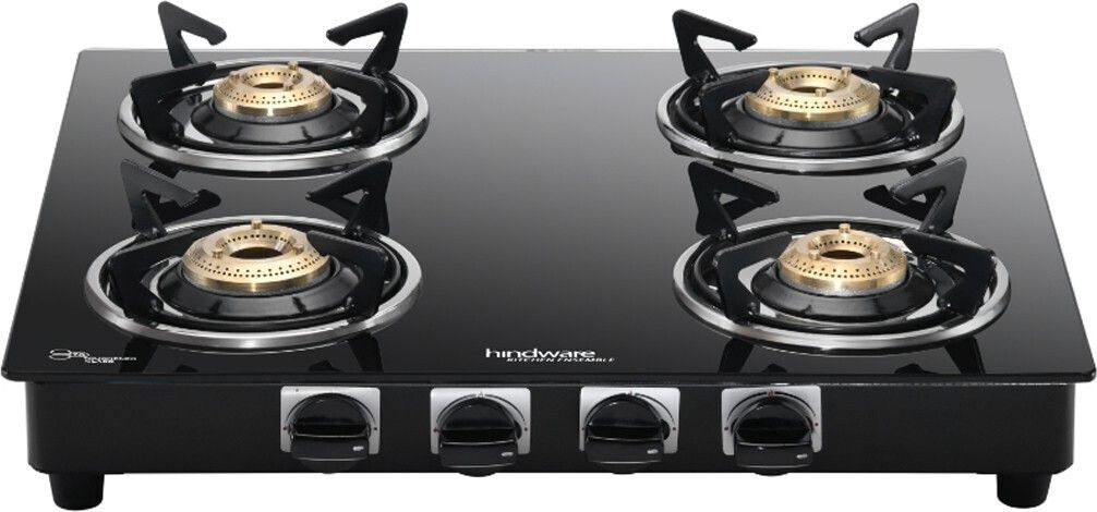hindware smart appliances Brio Plus 4B Glass, Stainless Steel Manual Gas Stove-picture-31