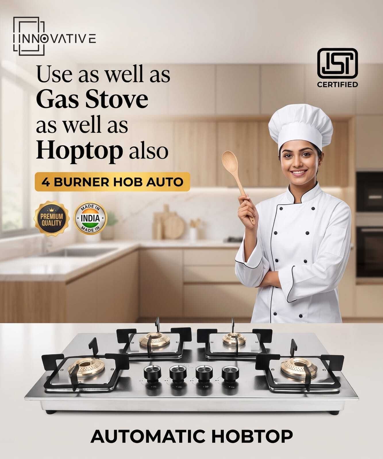 innovative SUPER ULTRA PRO SS 80 4BB AI SJJJ SD Stainless Steel Automatic Hob-picture-40