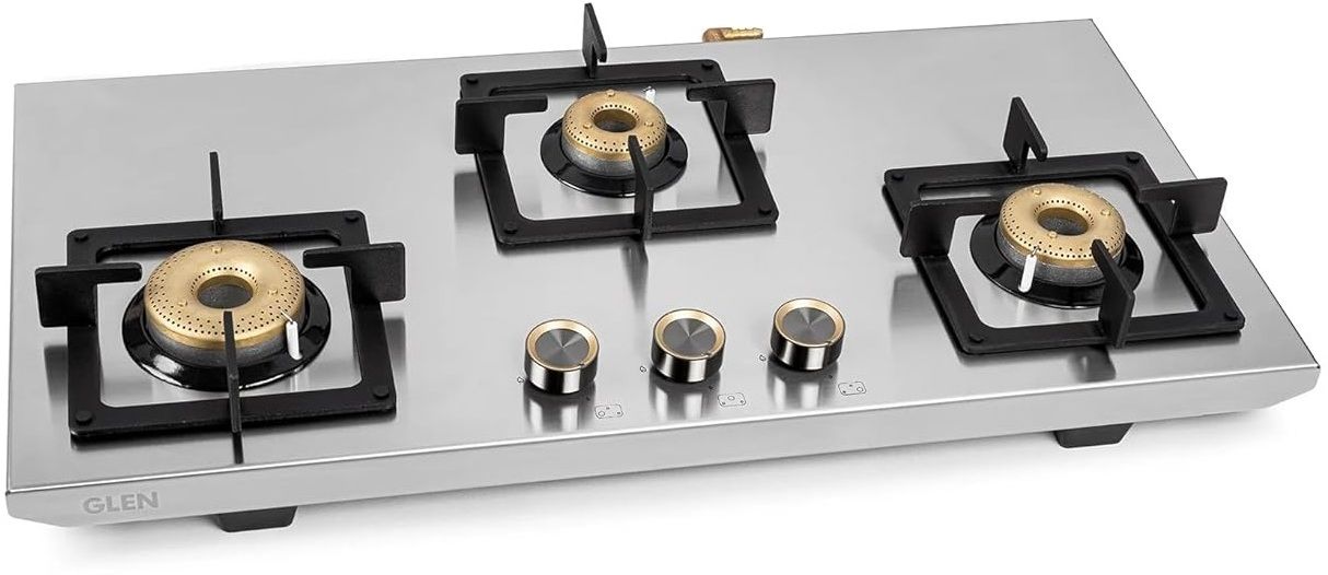 glen Premium Ultra Tuff Stainless Steel LPG Gas Stove 3 Burner | Forged Brass Burners Stainless Steel Automatic Gas Stove-picture-13