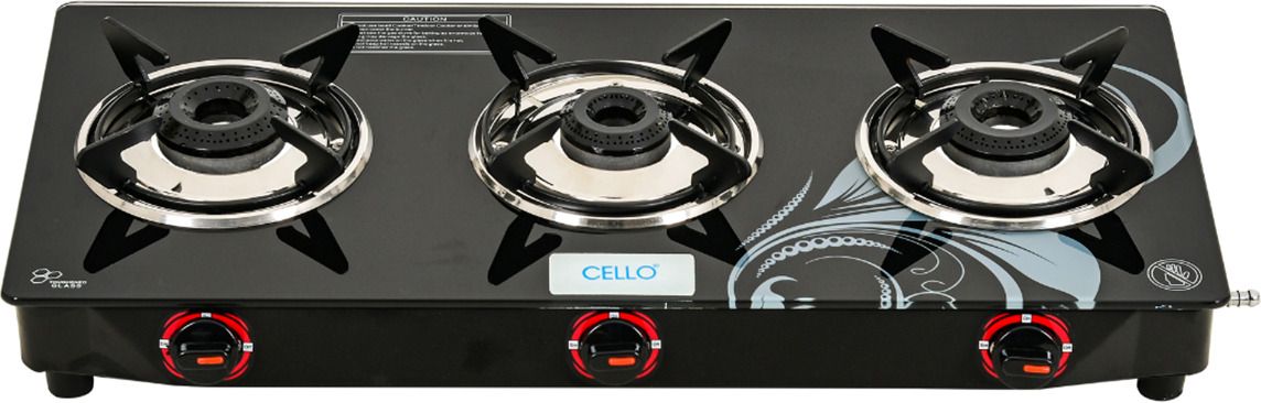 Crown 3 Burner Black Auto Ignition LPG Glass Top Gas Stove, ISI Certified Glass Automatic Gas Stove-image-18
