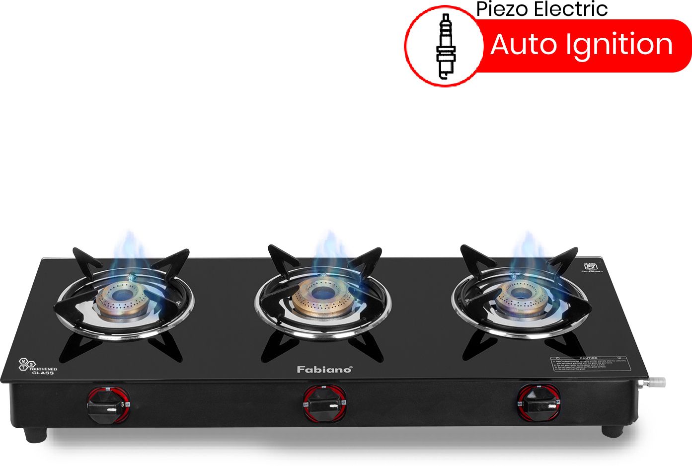 3 Burner Smart Auto Ignition ISI Certified, LPG To Convertible Glass Automatic Gas Stove-image-16