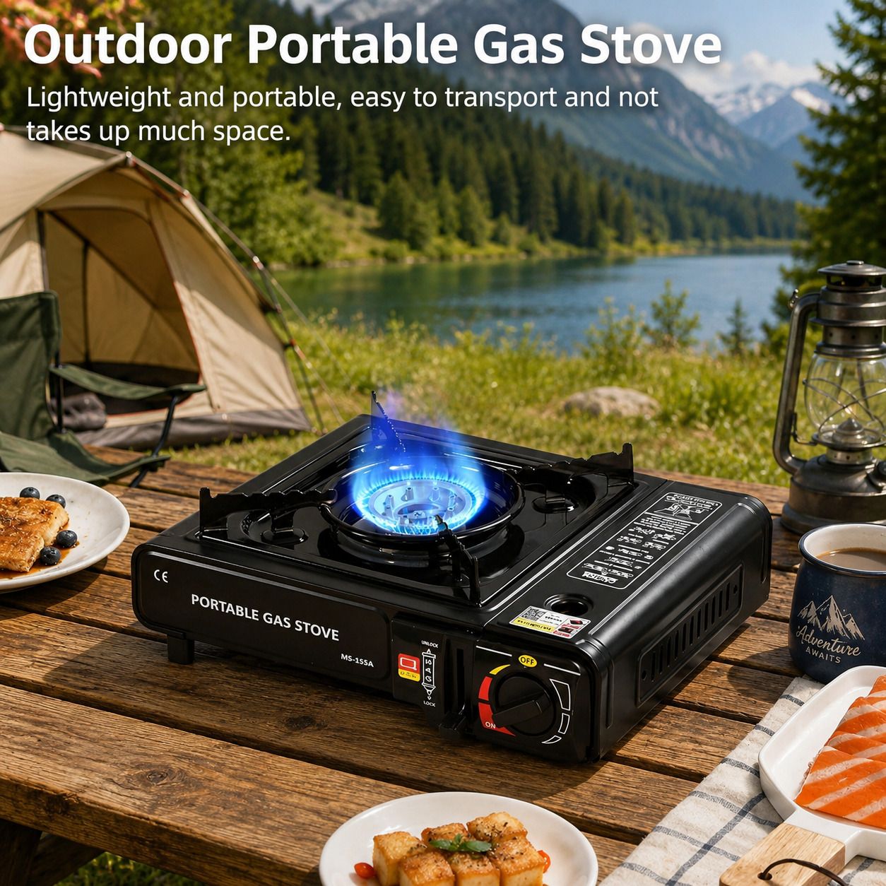 bibu Portable Butane Gas Stove with Carry Case | Single Burner Cassette Gas Stove. Stainless Steel, Aluminium Manual Gas Stove-picture-43