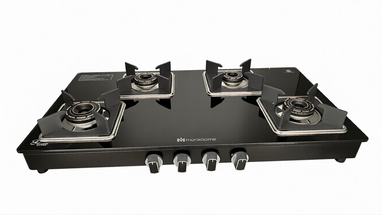 monkflame Iron, Brass, Glass, Stainless Steel Automatic Gas Stove-picture-19